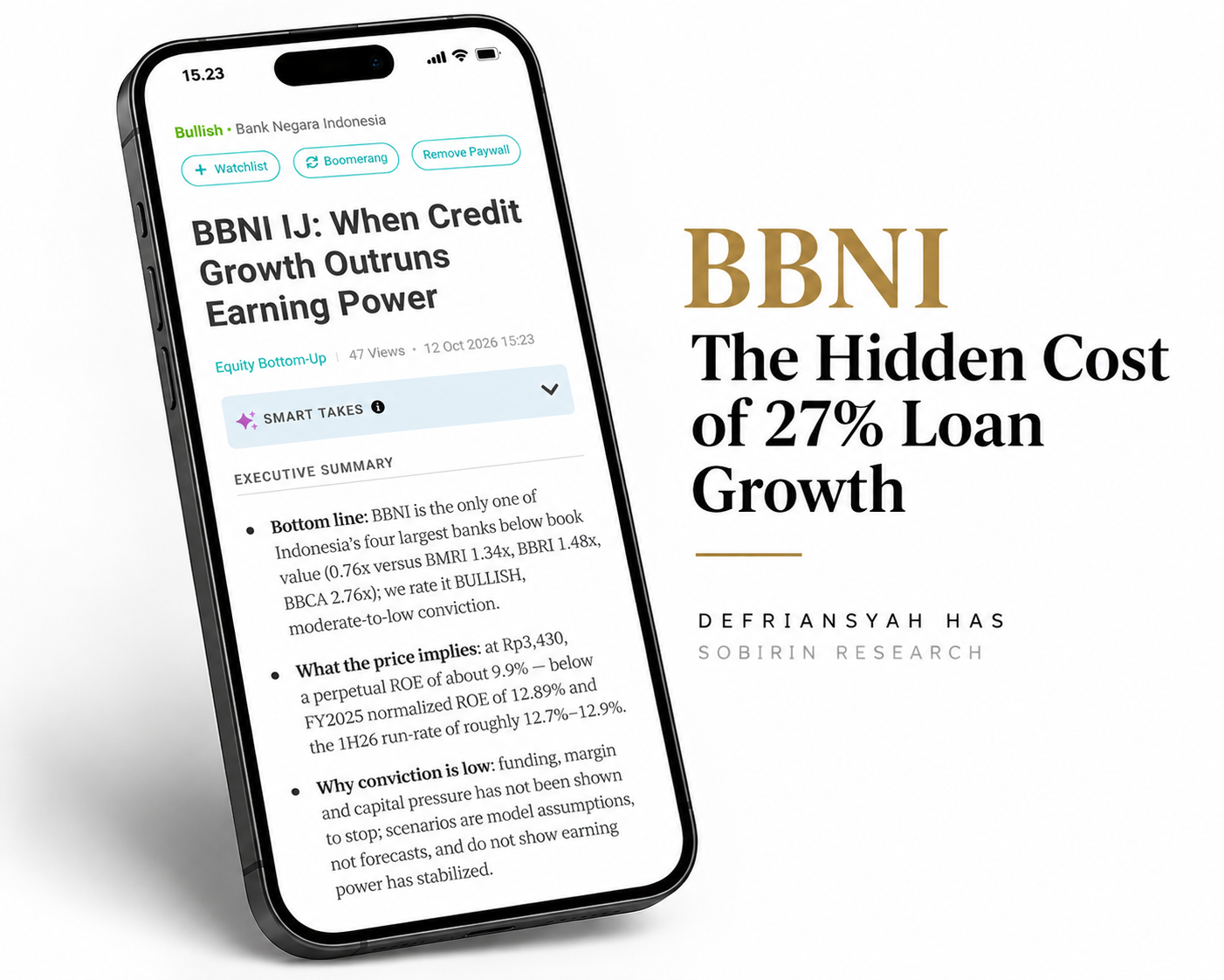 BBNI: The Hidden Cost of 27% Loan Growth
